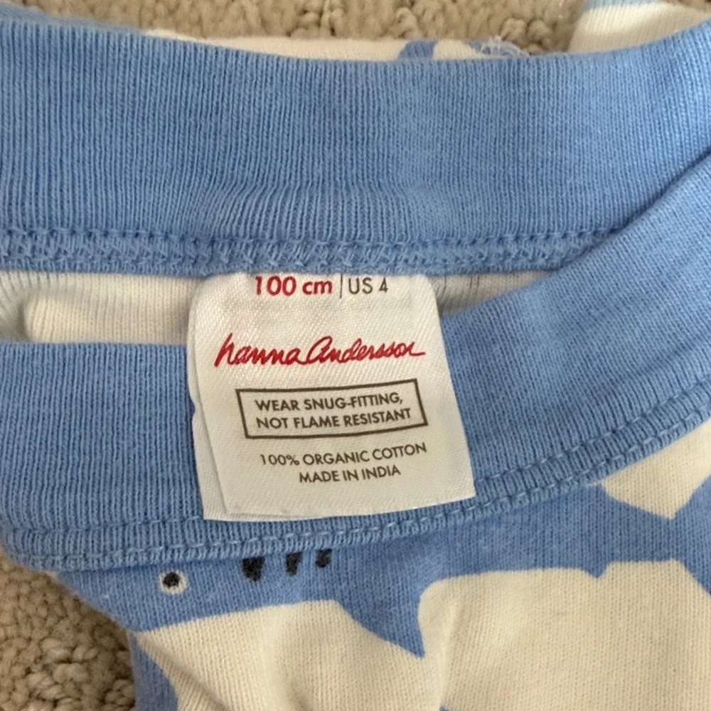 Blue Shark Print Kids Pajama Set